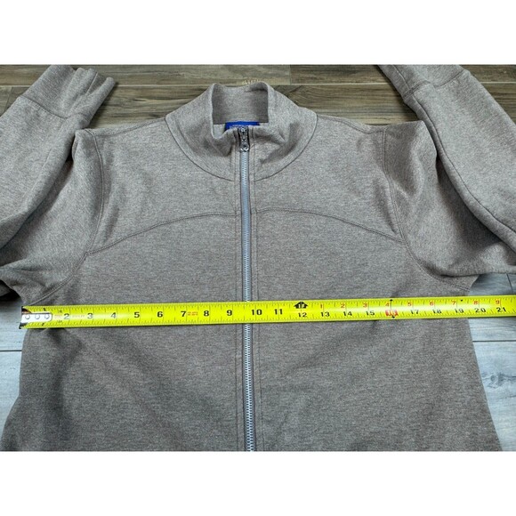 Pendleton Jacket Women's Large Casual Full Zip Mock Neck Heather Tan Pockets - Picture 5 of 7
